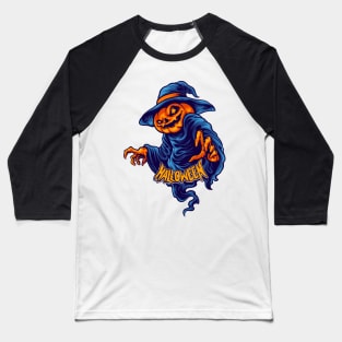 Halloween Smiling Pumpkin Character Terror Baseball T-Shirt